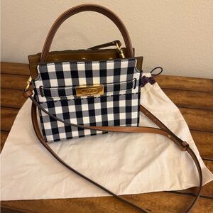 Tory Burch Gingham Petite Double Bag